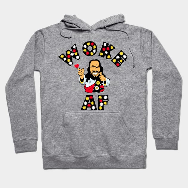 Woke AF - Jesus Hoodie by TJWDraws